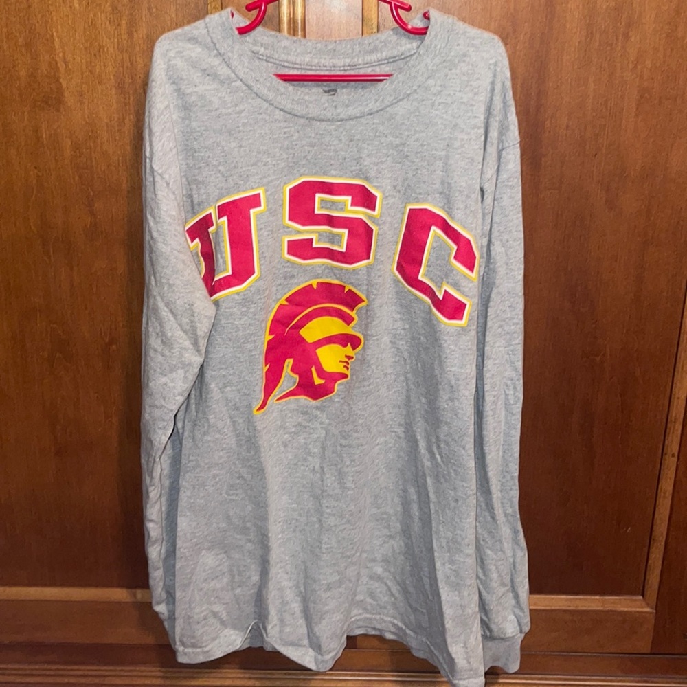 USC gray long sleeve tee